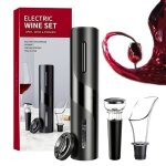 Tire bouchon lectrique 4 en 1 ouvre bouteille automatique avec coupe - capsule verseur de vin et bouchon ...