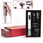 Tire bouchon electrique vin dcapsuleur rechargeable ouvre bouteille automatique vin verseur coffret ...