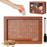 Tirelire en bois pimpimsky tirelire num�rique avec compteur pour enfants adultes r�utilisable diy tirelire ...