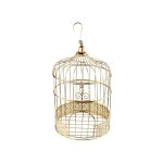 Tirelire cage métallisé 20x31cm or Tirelire cage métallisé 20x31cm or