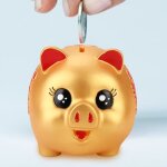 Tirelire cochon dor de dessin anim cratif pour adultes et enfants banque de changement anti - chute ...