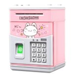 Tirelire lectronique - non spcifi - chat rose - plastique - rond - pour enfants
