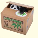 Tirelire panda: panda vole les monnaies automatiqu gobro