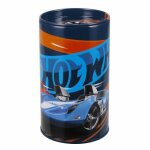 Tirelire - hot wheels - ronde - métal - 13x7 cm - bleu Tirelire - hot wheels - ronde - métal - 13x7 cm - bleu