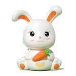 Tirelire - surenhap - tirelire en forme de lapin - plastique - grande capacit� - pr�vention des chutes ...