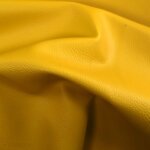 Tissu dameublement simili cuir uni karia laize 140 cm jaune curcuma