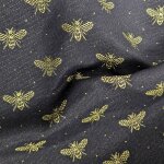 Tissu jacquard polyester et coton 234 g / m collection busy noir