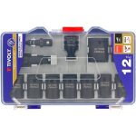 Coffret douilles  choc - tivoly - 12 pices - acier crmo -  8  24 mm - traitement anti - corrosion ...