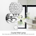 Tmishion applique murale en cristal lampe murale en cristal moderne chevet veilleuse chambre salon �clairage ...