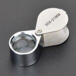 Tmishion loupe de bijoutiers mini loupe grossissante en verre de bijoutiers portable pour identification ...