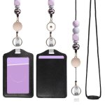 Porte - badge avec cordon rtractable en silicone - tmishion - rglable et transparent