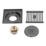 Tmishion siphon de sol grille de vidange de sol brosse pour drain carr de douche en acier inoxydable ...