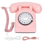Tmishion t�l�phone vintage t�l�phone fixe filaire r�tro des ann�es 60 � cadran rotatif classique � lancienne ...