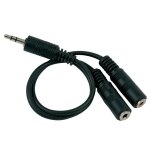 Doubleur jack st�r�o - tnb - 3. 5 mm - 20 cm - noir - pour 2 casques