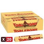 Toblerone - 1 prsentoir de 20 barres au chocolat au lait avec nougat au miel et aux amandes - (20x100g) ...