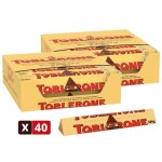 Toblerone - 2 prsentoirs de 20 barres au chocolat au lait avec nougat au miel et aux amandes - (2x20x100g) ...