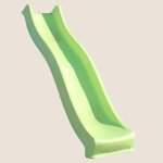 Toboggan 220 cm en plastique vert pour plateforme h120 cm Toboggan 220 cm en plastique vert pour plateforme h120 cm