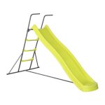 Toboggan de jardin � double vague poly en vert - 240 x 120 x 156 cm