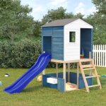 Toboggan de jeu bleu - sonew - 175x38x23 cm - polypropylne - pour enfants de 3 ans et plus