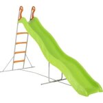 Toboggan pyrou trigano - 332m de glisse - vert avec 4 �chelons anti - d�rapant - structure m�tal gris ...