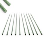 Toboli lot de 10x tuteurs plantes ? � 11 x 1500 mm ? en vert ? en m�tal ? support de l�gumes fleurs grimpantes ...