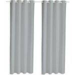 Today paire de rideaux isolants thermiques - 140 x 240 cm - zinc today