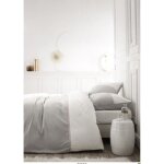 Today parure de couette gabin - 100% coton percale - 240 x 260 cm - gris zinc today