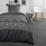 Today parure de lit coton 1 personne - 140x200 cm - imprim� gris gael