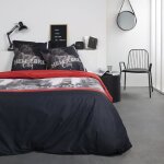 Today parure de lit coton 2 personnes - 220x240 cm - imprim rouge clem
