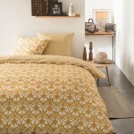 Today parure de lit sunshine 5. 1 - 2 personnes - 240 x 260 cm coton - imprim jaune ethnique today