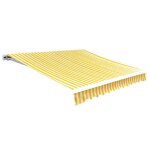 Vidaxl tissu dauvent jaune tournesol et blanc 4x3 m (cadre non inclus) toile 141017