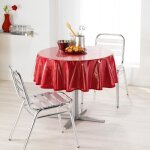 Toile cire - paris prix - modle cristal - d. 140 cm - transparent - protection de table