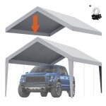 Toile dauvent de rechange abri de voiture - vevor - 61 x 37 m bche de tente de garage impermable protge ...