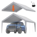 Toile dauvent de rechange abri de voiture - vevor - 61x4 m bche de tente de garage impermable protge ...