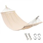 Toile de hamac 2 personnes 150 x 270 cm avec systme dattache - beige - linxor