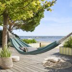 Toile de hamac double yaqui vert jade 307x150cm en polyester - hesp�ride