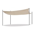 Toile dombrage rectangulaire + sacauvent imperm�able dext�rieurpour terrasse jardin - longueur 300 x ...