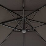 Toile de parasol droit galys platine 4x3m en polyacrylique - hesp�ride