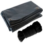 Tecplast pack toile pergola gris anthracite 3x4 m + sandow noir 20m - b�che pergola pr�te � poser lp506pr ...