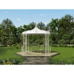 Toile de rechange blanche en polyester pour kiosque de jardin - tilcara