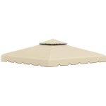 Outsunny - toile de rechange pour pavillon - polyester - 300x300cm - beige