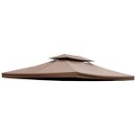 Toile de rechange pour pavillon tonnelle tente 3 x 4 m chocolat 82