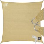 Toile dombrage tectake - voile dombrage carr�e en poly�thyl�ne 54 x 54 m - beige