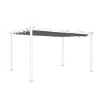 Toile de toit grise pour tonnelle 3x4m isla - toile de rechange pergola. toile de remplacement