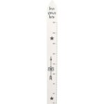 Toise bb en bois roba rock star baby - chelle jusqu 150 cm - blanc / anthracite