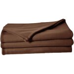 Toison dor - couverture polaire - poleco - 220x240cm - chocolat