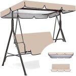 Toit de rechange impermable pour balancelle de jardin 3 placestoit balancelle en tissu polyester impermable ...