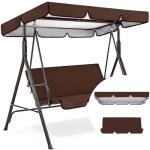 Toit de rechange impermable pour balancelle de jardin 3 placestoit balancelle en tissu polyester impermable ...