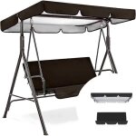 Toit de rechange impermable pour balancelle de jardin 3 placestoit balancelle en tissu polyester impermable ...