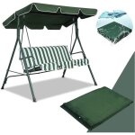 Toit de rechange impermable pour balancelle de jardin 3 placestoit balancelle en tissu polyester impermable ...